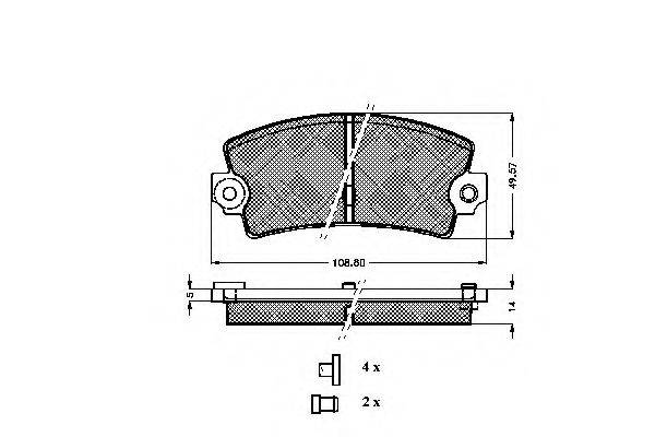 Комплект тормозных колодок, дисковый тормоз SPIDAN 30072