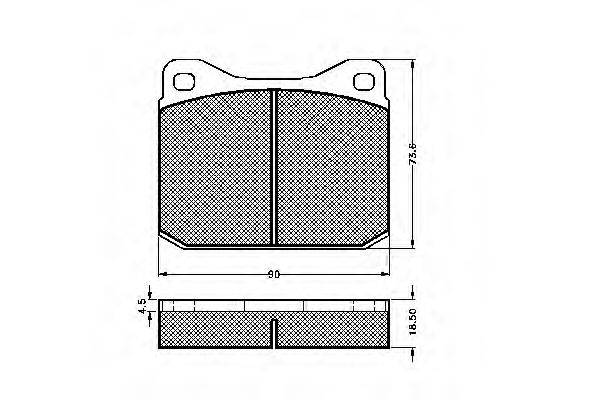 Комплект тормозных колодок, дисковый тормоз SPIDAN 30082