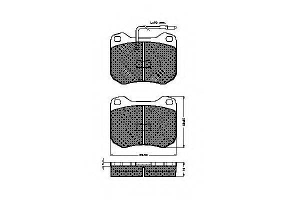 Комплект гальмівних колодок, дискове гальмо SPIDAN 30088