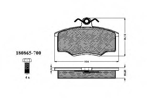 Комплект тормозных колодок, дисковый тормоз SPIDAN 30109