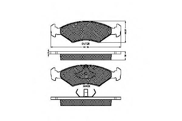 Комплект гальмівних колодок, дискове гальмо SPIDAN 30126