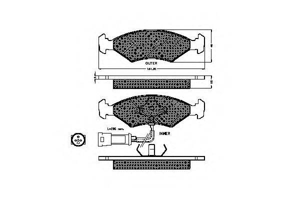 Комплект гальмівних колодок, дискове гальмо SPIDAN 30132