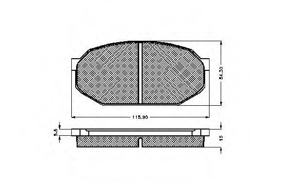 Комплект гальмівних колодок, дискове гальмо SPIDAN 30189