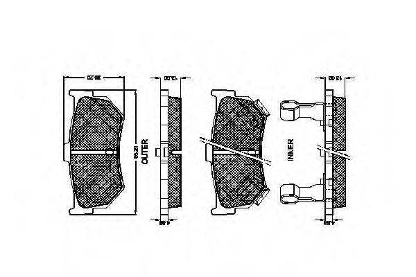 Комплект тормозных колодок, дисковый тормоз SPIDAN 30195