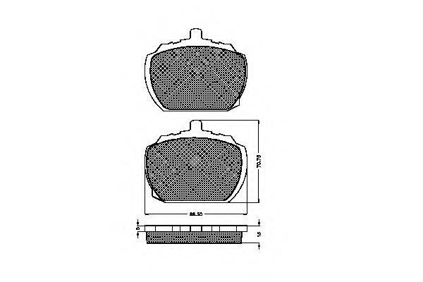 Комплект тормозных колодок, дисковый тормоз SPIDAN 30257