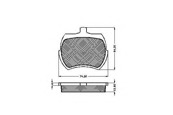 Комплект тормозных колодок, дисковый тормоз SPIDAN 30258