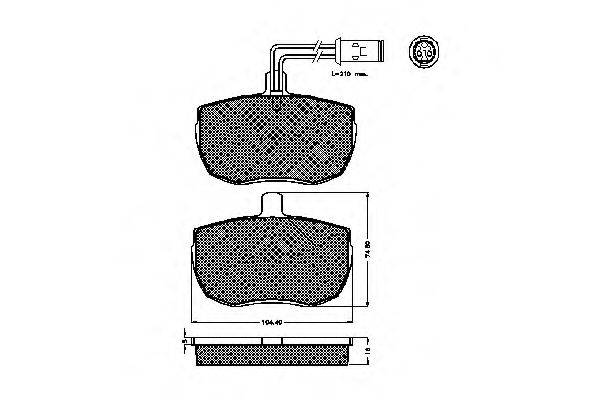 SPIDAN 30269 Комплект тормозных колодок, дисковый тормоз