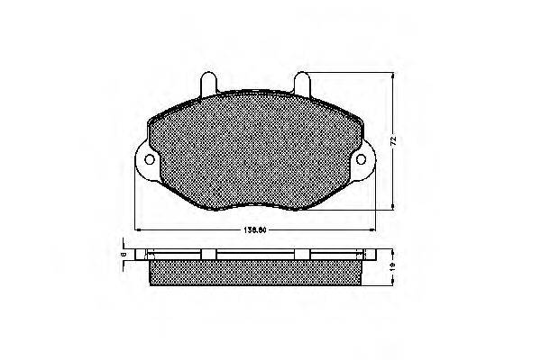 Комплект гальмівних колодок, дискове гальмо SPIDAN 30959