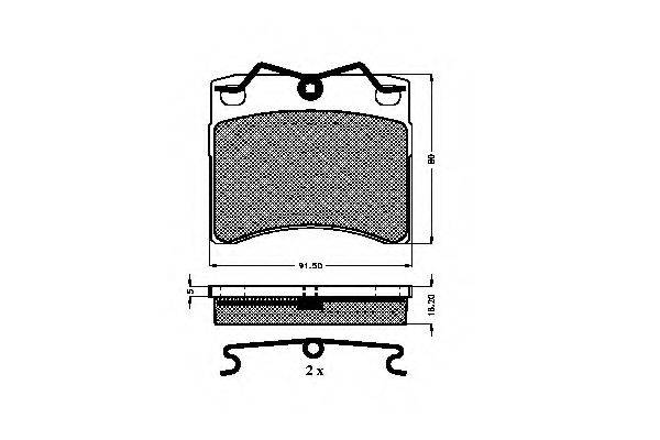 Комплект тормозных колодок, дисковый тормоз SPIDAN 30962