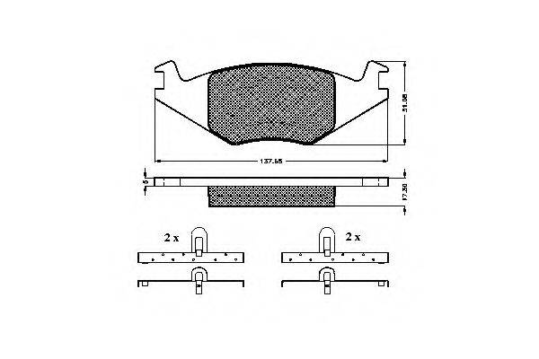 SPIDAN 31015 Комплект тормозных колодок, дисковый тормоз
