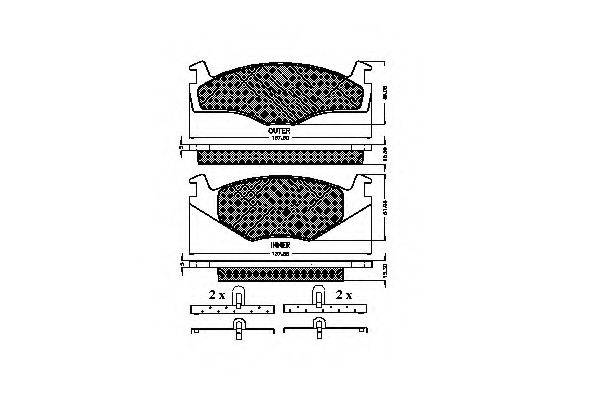 Комплект гальмівних колодок, дискове гальмо SPIDAN 31017