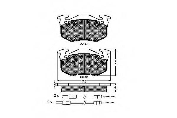 Комплект гальмівних колодок, дискове гальмо SPIDAN 31036