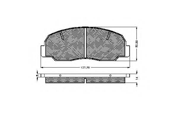 Комплект тормозных колодок, дисковый тормоз SPIDAN 31041