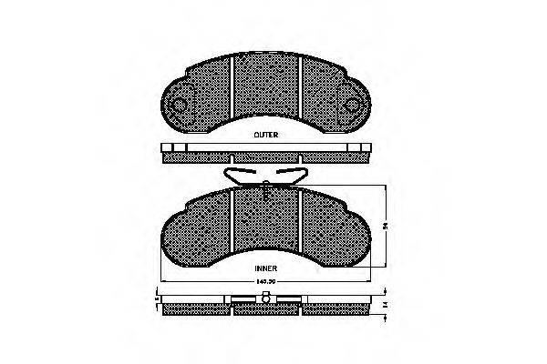 Комплект гальмівних колодок, дискове гальмо SPIDAN 31068