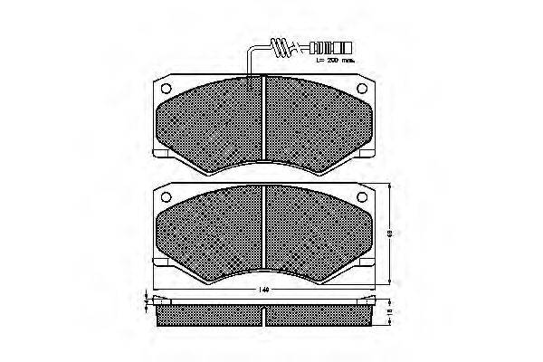 Комплект гальмівних колодок, дискове гальмо SPIDAN 31081