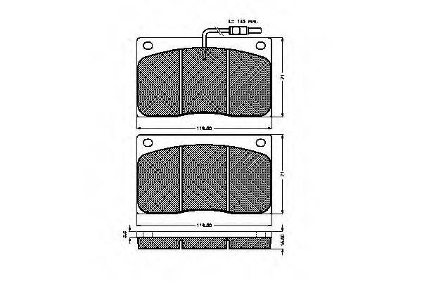 Комплект тормозных колодок, дисковый тормоз SPIDAN 31176
