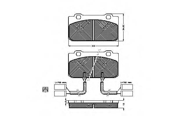 Комплект тормозных колодок, дисковый тормоз SPIDAN 31278