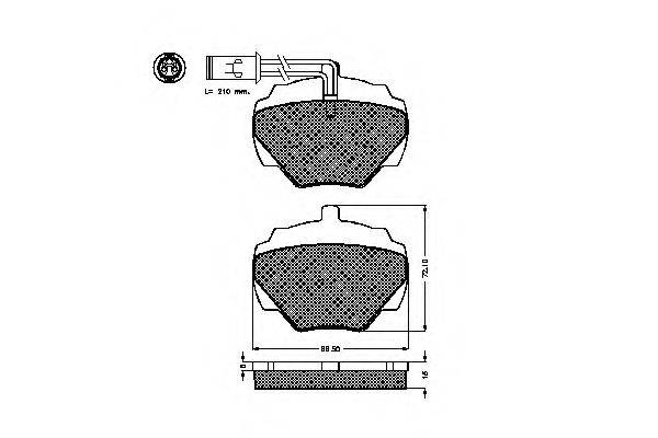 Комплект тормозных колодок, дисковый тормоз SPIDAN 31294