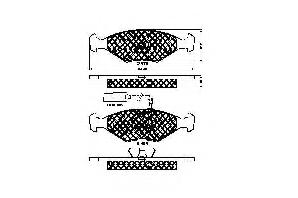 Комплект тормозных колодок, дисковый тормоз SPIDAN 31445