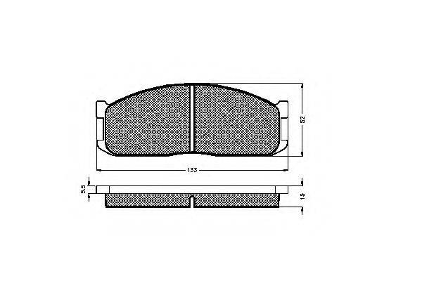 Комплект гальмівних колодок, дискове гальмо SPIDAN 31459