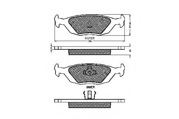 Комплект тормозных колодок, дисковый тормоз SPIDAN 31492