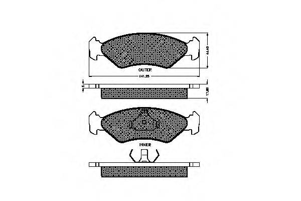 Комплект гальмівних колодок, дискове гальмо SPIDAN 31705