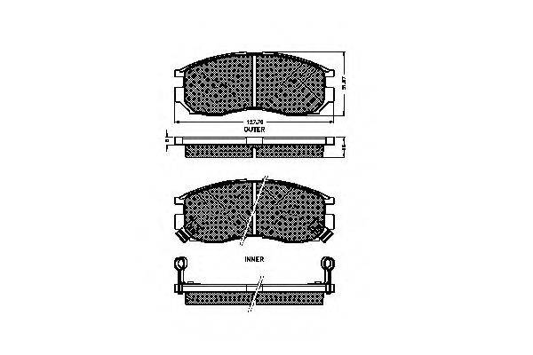 Комплект гальмівних колодок, дискове гальмо SPIDAN 31711