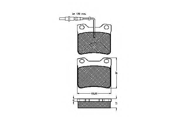 Комплект тормозных колодок, дисковый тормоз SPIDAN 31740