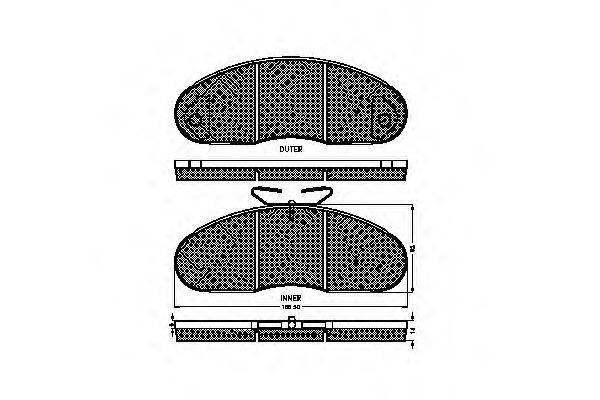 Комплект гальмівних колодок, дискове гальмо SPIDAN 31741