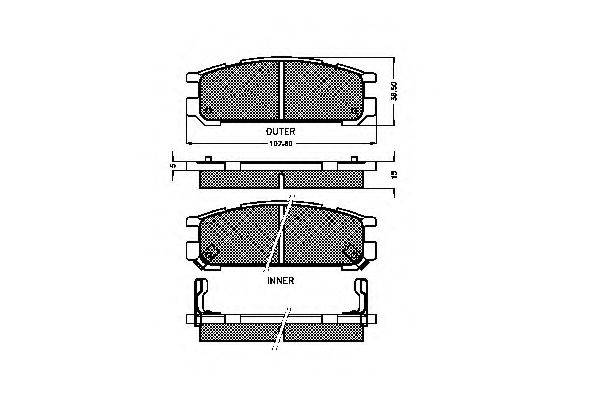 Комплект тормозных колодок, дисковый тормоз SPIDAN 31796