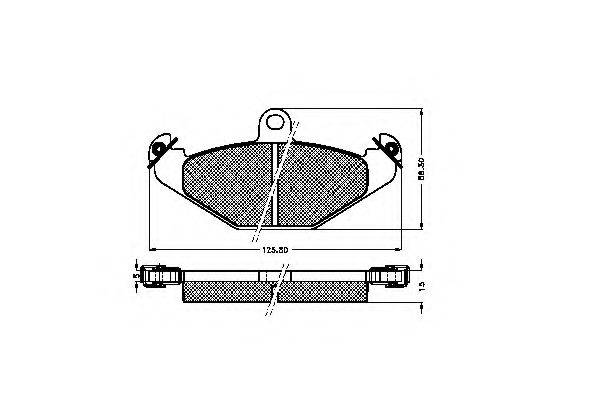 Комплект гальмівних колодок, дискове гальмо SPIDAN 31817
