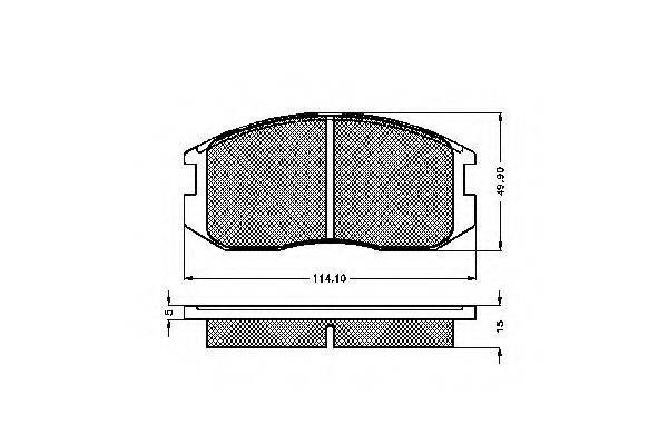 Комплект гальмівних колодок, дискове гальмо SPIDAN 31819