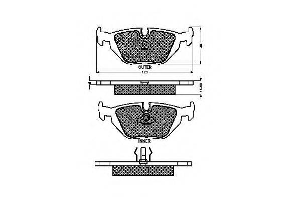 Комплект тормозных колодок, дисковый тормоз SPIDAN 31825