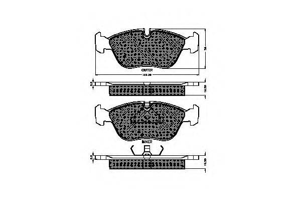 Комплект гальмівних колодок, дискове гальмо SPIDAN 31849