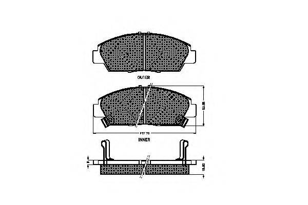 Комплект гальмівних колодок, дискове гальмо SPIDAN 31859