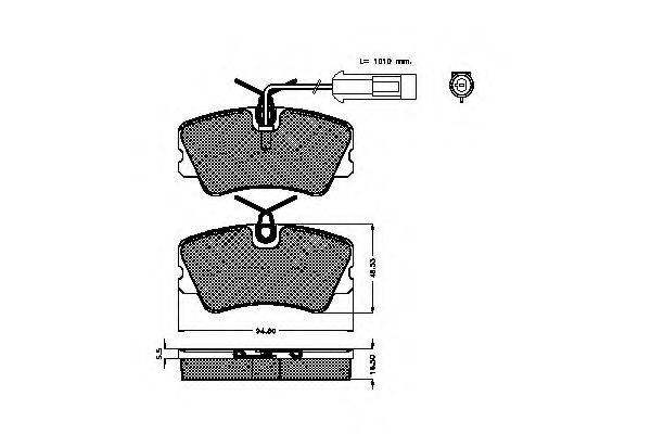 SPIDAN 31863 Комплект тормозных колодок, дисковый тормоз