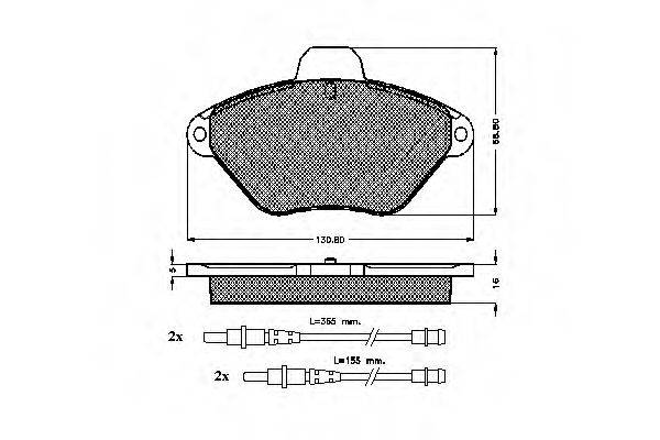 SPIDAN 32001 Комплект тормозных колодок, дисковый тормоз