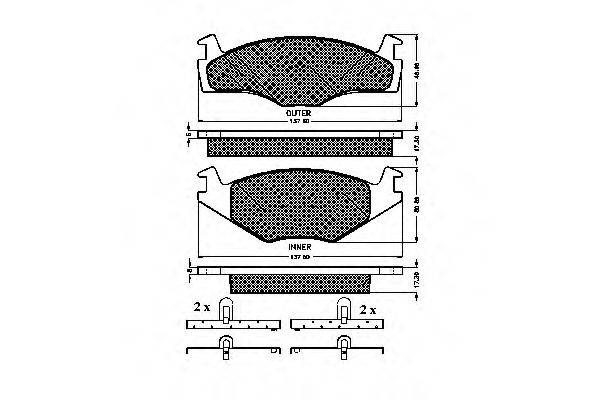 Комплект гальмівних колодок, дискове гальмо SPIDAN 32022
