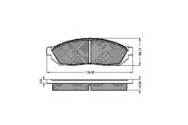Комплект гальмівних колодок, дискове гальмо SPIDAN 32055