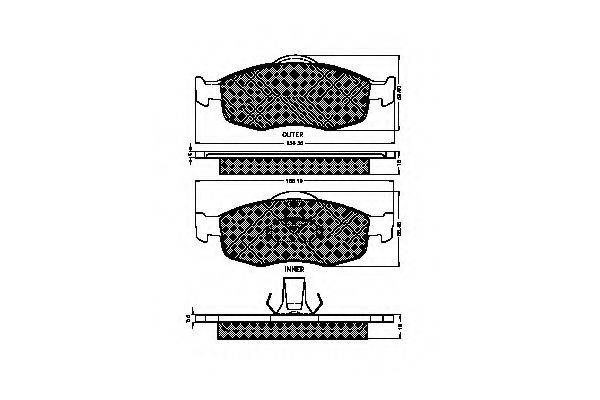 Комплект гальмівних колодок, дискове гальмо SPIDAN 32062