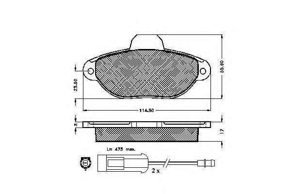 Комплект тормозных колодок, дисковый тормоз SPIDAN 32067