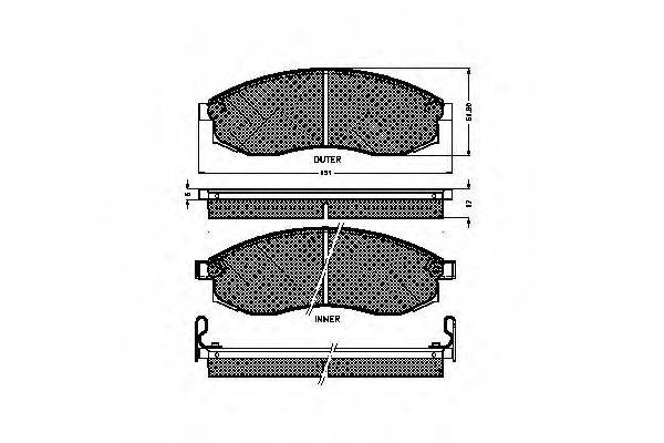 Комплект гальмівних колодок, дискове гальмо SPIDAN 32181