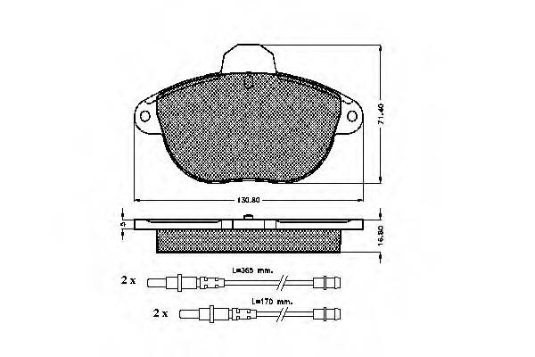 Комплект тормозных колодок, дисковый тормоз SPIDAN 32225