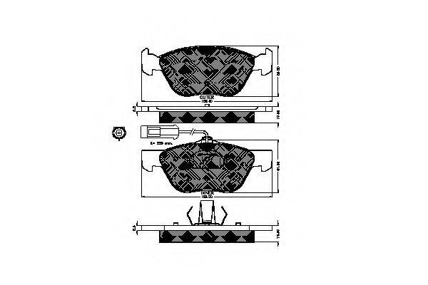 Комплект тормозных колодок, дисковый тормоз SPIDAN 32231