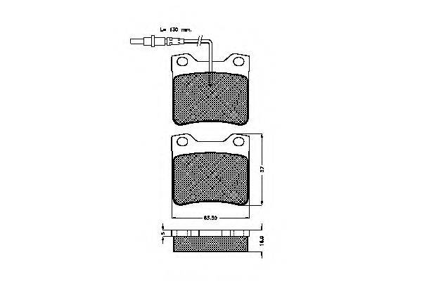 Комплект тормозных колодок, дисковый тормоз SPIDAN 32251