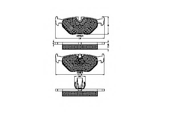 Комплект гальмівних колодок, дискове гальмо SPIDAN 32258