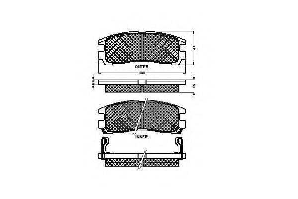Комплект тормозных колодок, дисковый тормоз SPIDAN 32274