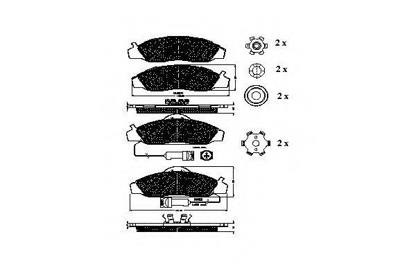 Комплект гальмівних колодок, дискове гальмо SPIDAN 32277