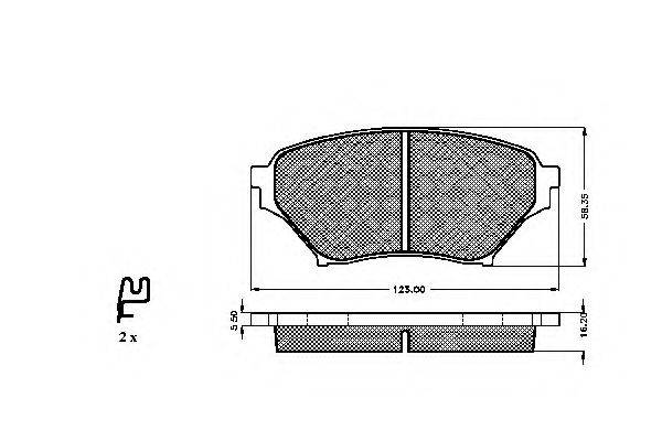 Комплект тормозных колодок, дисковый тормоз SPIDAN 32452