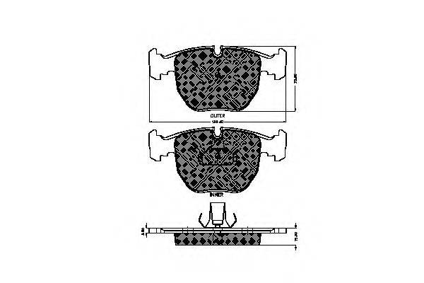 Комплект тормозных колодок, дисковый тормоз SPIDAN 32453